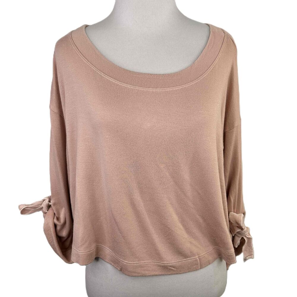 LeMarche By Naked Princess Pink Long Sleeve Tie Detail Sweater Size Petite